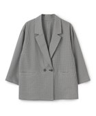 【キャラオクルス/CARA OCRUZ】のギンガムチェックダブルジャケット 大人の最旬トレンドファッション＆コーディネート founy(ファウニー) ファッション Fashion レディースファッション Fashion for Women アウター Coat / Outerwear Collection レディースジャケット・軽アウター Jackets ウォッシャブル Machine Washable ギンガム Gingham, Gingham Fabric ジャケット Jacket, Outerwear セットアップ Set-Up, Coordinated Outfit ダブル Double, Double-Breasted チェック Check, Plaid, Tartan バランス Balance, Style Balance ポケット Pocket, Pocket Detail マニッシュ Mannish, Boyish 夏 Summer thumbnail ブラック|ID: prp329100004987064 ipo3291000000037358812