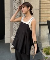 【ドゥドゥ/DouDou】の【REI企画】変形切替フレアキャミ 大人の最旬トレンドファッション＆コーディネート founy(ファウニー) ファッション Fashion レディースファッション Fashion for Women トップス・カットソー Cut & Sew Tops キャミソール&ノースリーブ Camisoles & Sleeveless Tops インナー Innerwear 春 Spring キャミ Camisole, Cami Top キャミソール Camisole, Spaghetti Strap Top 切替 Switching, Contrast Panel シンプル Simple, Minimal ジャケット Jacket, Outerwear スマート Smart, Elegant 雑誌 Magazine, Fashion Magazine タンク Tank Top, Sleeveless Top バランス Balance, Style Balance フレア Flare, Flared ベーシック Basic, Essential ボトム Bottoms, Lower Wear S/S・春夏 SS, Spring/Summer, Warm Season 再入荷 Restock / Back in Stock 夏 Summer 2026年 2026 2026春夏・S/S Spring/Summer 2026 SS26 |ID:prp329100004987075
