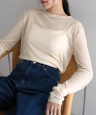 【アンドミー/andme】のテレコ シアー クルーネック 長袖 トップス 大人の最旬トレンドファッション＆コーディネート founy(ファウニー) ファッション Fashion レディースファッション Fashion for Women トップス・カットソー Cut & Sew Tops サロペット Overalls, Salopette シアー Sheer, See-Through テレコ Ribbed, Rib Stitch トレンド Trend, Trending Now 長袖 Long Sleeve, Full Sleeve thumbnail アイボリー|ID: prp329100004987077 ipo3291000000037358904