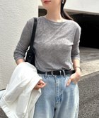 【アンドミー/andme】のテレコ シアー クルーネック 長袖 トップス 大人の最旬トレンドファッション＆コーディネート founy(ファウニー) ファッション Fashion レディースファッション Fashion for Women トップス・カットソー Cut & Sew Tops サロペット Overalls, Salopette シアー Sheer, See-Through テレコ Ribbed, Rib Stitch トレンド Trend, Trending Now 長袖 Long Sleeve, Full Sleeve thumbnail グレー|ID: prp329100004987077 ipo3291000000037358905