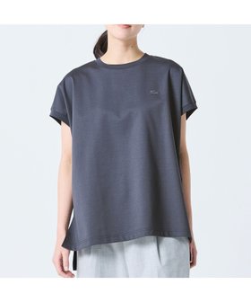 【ラコステ/LACOSTE】の【オンライン限定】LACOSTE オーバーサイズ フレンチスリーブ サイドスリット クルーネックTシャツ 大人の最旬トレンドファッション＆コーディネート founy(ファウニー) ファッション Fashion レディースファッション Fashion for Women トップス・カットソー Cut & Sew Tops シャツ・ブラウス・オフィスカジュアル Elegant Blouses & Button-Ups ロングTシャツ・Tシャツ Longline T-Shirts & Tees おすすめ Recommended / Our Picks スリット Slit, Slit Detail スリーブ Sleeve, Long Sleeve / Short Sleeve トレンド Trend, Trending Now フレンチ French, French Style ヘムライン Hemline, Bottom Cut エレガント 上品 Elegant |ID:prp329100004987080