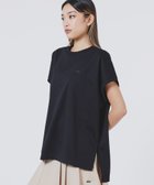 【ラコステ/LACOSTE】の【オンライン限定】LACOSTE オーバーサイズ フレンチスリーブ サイドスリット クルーネックTシャツ 大人の最旬トレンドファッション＆コーディネート founy(ファウニー) ファッション Fashion レディースファッション Fashion for Women トップス・カットソー Cut & Sew Tops シャツ・ブラウス・オフィスカジュアル Elegant Blouses & Button-Ups ロングTシャツ・Tシャツ Longline T-Shirts & Tees おすすめ Recommended / Our Picks スリット Slit, Slit Detail スリーブ Sleeve, Long Sleeve / Short Sleeve トレンド Trend, Trending Now フレンチ French, French Style ヘムライン Hemline, Bottom Cut エレガント 上品 Elegant thumbnail ブラック|ID: prp329100004987080 ipo3291000000037358934