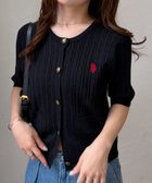 【ラナン/Ranan】のRanan/ U.S.POLO ASSN. ゴールドボタン半袖刺繍ケーブルニットカーディガン 大人の最旬トレンドファッション＆コーディネート founy(ファウニー) ファッション Fashion レディースファッション Fashion for Women トップス・カットソー Cut & Sew Tops ニット Knit Tops & Sweaters カーディガン・羽織り Layered Style Cardigans イタリア Italy 腕時計 Wristwatch カーディガン Cardigan, Knitwear キャップ Cap, Baseball Cap コレクション Collection, Seasonal Line シンプル Simple, Minimal スウェット / スエット Sweatshirt, Sweatwear スラックス Slacks, Dress Pants タイトスカート Pencil Skirt, Tight Skirt デニム Denim, Jeans Material 長袖 Long Sleeve, Full Sleeve フィット Fit, Slim Fit フェミニン Feminine, Girly ベーシック Basic, Essential ポケット Pocket, Pocket Detail 半袖 Short Sleeve, Half Sleeve 羽織 Haori, Light Jacket メンズ Men's, Menswear ワンポイント One Point, Statement Accent おすすめ Recommended / Our Picks 夏 Summer エレガント 上品 Elegant ビジネス 仕事 通勤 Business / Work / Commuting thumbnail BL|ID: prp329100004987084 ipo3291000000037358959