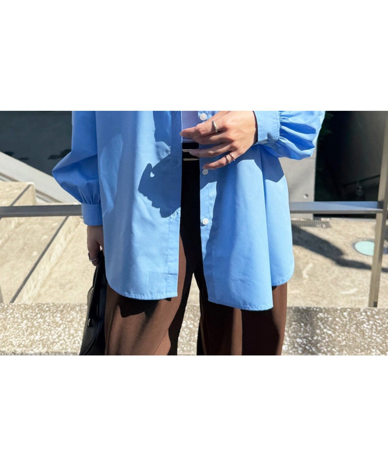 【セットアップセブン/SETUP7】のU.S. POLO ASSN./ロイヤルピンオックス袖バルーンシャツ インテリア・キッズ・メンズ・レディースファッション・服の通販 founy(ファウニー) 　ファッション　Fashion　レディースファッション　Fashion for Women　トップス・カットソー　Cut & Sew Tops　シャツ・ブラウス・オフィスカジュアル　Elegant Blouses & Button-Ups　オックス　Oxford Fabric　クラシカル　Classical, Vintage-Inspired　シンプル　Simple, Minimal　スニーカー　Sneakers, Trainers　スポーツ　Sports, Activewear　スリーブ　Sleeve, Long Sleeve / Short Sleeve　センター　Center, Center Line　デニム　Denim, Jeans Material　トレンド　Trend, Trending Now　バルーン　Balloon, Balloon Silhouette　フェミニン　Feminine, Girly　ワイド　Wide, Wide Fit　再入荷　Restock / Back in Stock　エレガント 上品　Elegant　SAX|ID: prp329100004987093 ipo3291000000037359014