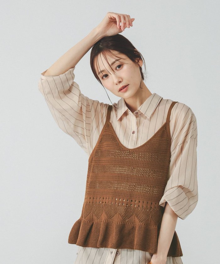 【グローバルワーク/GLOBAL WORK】のクロシェ風ビスチェ/665525 インテリア・キッズ・メンズ・レディースファッション・服の通販 founy(ファウニー) https://founy.com/ ファッション Fashion レディースファッション Fashion for Women トップス・カットソー Cut & Sew Tops ビスチェ Bustiers & Corset Tops / Layered Bustier Style おすすめ Recommended / Our Picks キャミ Camisole, Cami Top クロシェ Crochet, Knitted Lace サマー Summer, Summer Style トレンド Trend, Trending Now ビスチェ Bustier, Corset Top ベスト Vest, Waistcoat ペプラム Peplum, Flared Hem メッシュ Mesh, Net Fabric 夏 Summer |ID: prp329100004987094 ipo3291000000037359015