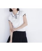 【ナチュラル ビューティー ベーシック/NATURAL BEAUTY BASIC】のバイカラーラインスキッパーニット 大人の最旬トレンドファッション＆コーディネート founy(ファウニー) ファッション Fashion レディースファッション Fashion for Women トップス・カットソー Cut & Sew Tops ニット Knit Tops & Sweaters スキッパー Skipper, Open Collar スリーブ Sleeve, Long Sleeve / Short Sleeve フレンチ French, French Style ポケット Pocket, Pocket Detail thumbnail オフホワイト2|ID: prp329100004987096 ipo3291000000037359024