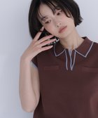【ナチュラル ビューティー ベーシック/NATURAL BEAUTY BASIC】のバイカラーラインスキッパーニット 大人の最旬トレンドファッション＆コーディネート founy(ファウニー) ファッション Fashion レディースファッション Fashion for Women トップス・カットソー Cut & Sew Tops ニット Knit Tops & Sweaters スキッパー Skipper, Open Collar スリーブ Sleeve, Long Sleeve / Short Sleeve フレンチ French, French Style ポケット Pocket, Pocket Detail thumbnail ダークブラウン2|ID: prp329100004987096 ipo3291000000037359025
