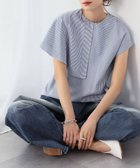 【リバーフィールド アンド コー/RIVER FIELD & Co】のストライプアシンメトリーケープブラウス【洗える】 大人の最旬トレンドファッション＆コーディネート founy(ファウニー) ファッション Fashion レディースファッション Fashion for Women トップス・カットソー Cut & Sew Tops シャツ・ブラウス・オフィスカジュアル Elegant Blouses & Button-Ups オケージョン Occasion Wear ストライプ Stripe, Striped Pattern スリーブ Sleeve, Long Sleeve / Short Sleeve トレンド Trend, Trending Now ドッキング Docking, Mixed Material フレンチ French, French Style ボトム Bottoms, Lower Wear ロング Long, Long-Length エレガント 上品 Elegant 洗える Machine Washable thumbnail NASTP|ID: prp329100004987098 ipo3291000000037359036