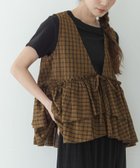 【サニーレーベル/Sonny Label / URBAN RESEARCH】のサッカーチェックペプラムベストブラウス 大人の最旬トレンドファッション＆コーディネート founy(ファウニー) ファッション Fashion レディースファッション Fashion for Women アウター Coat / Outerwear Collection トップス・カットソー Cut & Sew Tops シャツ・ブラウス・オフィスカジュアル Elegant Blouses & Button-Ups ベスト&ジレ / 重ね着スタイル Vests & Gilets 2026年 2026 2026春夏・S/S Spring/Summer 2026 SS26 おすすめ Recommended / Our Picks インナー Innerwear コンパクト Compact, Small Size サッカー Seersucker, Summer Fabric タンク Tank Top, Sleeveless Top チェック Check, Plaid, Tartan トレンド Trend, Trending Now ベスト Vest, Waistcoat ペプラム Peplum, Flared Hem 冬 Winter / This Winter 夏 Summer S/S・春夏 SS, Spring/Summer, Warm Season thumbnail ブラウン|ID: prp329100004987100 ipo3291000000037359045