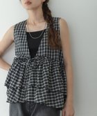 【サニーレーベル/Sonny Label / URBAN RESEARCH】のサッカーチェックペプラムベストブラウス 大人の最旬トレンドファッション＆コーディネート founy(ファウニー) ファッション Fashion レディースファッション Fashion for Women アウター Coat / Outerwear Collection トップス・カットソー Cut & Sew Tops シャツ・ブラウス・オフィスカジュアル Elegant Blouses & Button-Ups ベスト&ジレ / 重ね着スタイル Vests & Gilets 2026年 2026 2026春夏・S/S Spring/Summer 2026 SS26 おすすめ Recommended / Our Picks インナー Innerwear コンパクト Compact, Small Size サッカー Seersucker, Summer Fabric タンク Tank Top, Sleeveless Top チェック Check, Plaid, Tartan トレンド Trend, Trending Now ベスト Vest, Waistcoat ペプラム Peplum, Flared Hem 冬 Winter / This Winter 夏 Summer S/S・春夏 SS, Spring/Summer, Warm Season thumbnail ブラック|ID: prp329100004987100 ipo3291000000037359046