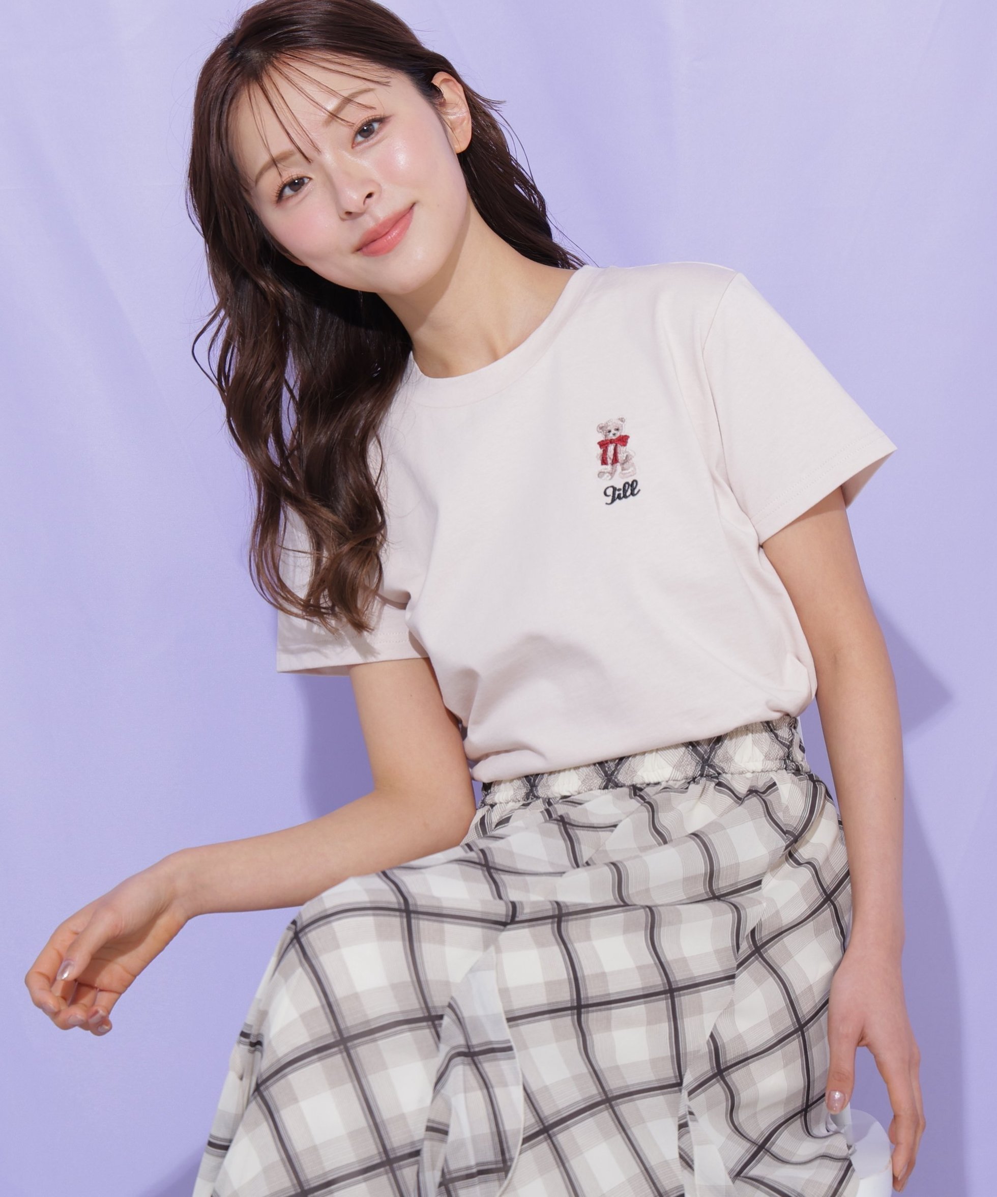 【ジルバイジルスチュアート/JILL by JILLSTUART】のBEARシリーズ 刺繍Tシャツオーガニックコットン インテリア・キッズ・メンズ・レディースファッション・服の通販 founy(ファウニー) ファッション Fashion レディースファッション Fashion for Women トップス・カットソー Cut & Sew Tops シャツ・ブラウス・オフィスカジュアル Elegant Blouses & Button-Ups ロングTシャツ・Tシャツ Longline T-Shirts & Tees スマート Smart, Elegant パーカー Hoodie, Parka モチーフ Motif, Design Theme ワンポイント One Point, Statement Accent ピンク|ID: prp329100004987105 ipo3291000000037359073