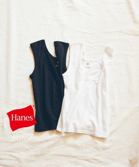 【アダム エ ロペ/ADAM ET ROPE'】のWOMEN【Hanes for BIOTOP】TRIBLEND SLEEVELESS SHIRTS 2P 大人の最旬トレンドファッション＆コーディネート founy(ファウニー) ファッション Fashion レディースファッション Fashion for Women トップス・カットソー Cut & Sew Tops シャツ・ブラウス・オフィスカジュアル Elegant Blouses & Button-Ups インナー Innerwear コンパクト Compact, Small Size 今季 This Season, Current Season ショート Short, Short Length スリーブ Sleeve, Long Sleeve / Short Sleeve とろみ Fluid, Flowy Fabric ダブル Double, Double-Breasted デコルテ Décolleté, Neckline 定番 Standard, Basic Item 人気 Popular, Best Seller バランス Balance, Style Balance ファブリック Fabric, Textile プリント Print, Printed Pattern プレミアム Premium, High-End ベーシック Basic, Essential 別注 Limited Edition, Custom Order 夏 Summer 新作・新入荷 New Arrivals / New In 2026年 2026 2026春夏・S/S Spring/Summer 2026 SS26 |ID:prp329100004987106