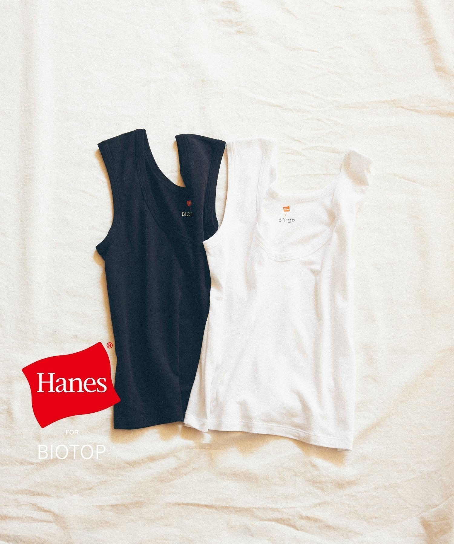 【アダム エ ロペ/ADAM ET ROPE'】のWOMEN【Hanes for BIOTOP】TRIBLEND SLEEVELESS SHIRTS 2P 大人の最旬トレンドファッション＆コーディネート founy(ファウニー) 　ファッション　Fashion　レディースファッション　Fashion for Women　トップス・カットソー　Cut & Sew Tops　シャツ・ブラウス・オフィスカジュアル　Elegant Blouses & Button-Ups　インナー　Innerwear　コンパクト　Compact, Small Size　今季　This Season, Current Season　ショート　Short, Short Length　スリーブ　Sleeve, Long Sleeve / Short Sleeve　とろみ　Fluid, Flowy Fabric　ダブル　Double, Double-Breasted　デコルテ　Décolleté, Neckline　定番　Standard, Basic Item　人気　Popular, Best Seller　バランス　Balance, Style Balance　ファブリック　Fabric, Textile　プリント　Print, Printed Pattern　プレミアム　Premium, High-End　ベーシック　Basic, Essential　別注　Limited Edition, Custom Order　夏　Summer　新作・新入荷　New Arrivals / New In　2026年　2026　2026春夏・S/S　Spring/Summer 2026 SS26　 other-1|ID: prp329100004987106 ipo3291000000037359075