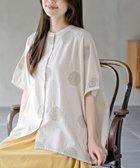 【アールピーエス/rps】のサガラ刺繍バンドカラードルマンブラウス 大人の最旬トレンドファッション＆コーディネート founy(ファウニー) ファッション Fashion レディースファッション Fashion for Women トップス・カットソー Cut & Sew Tops シャツ・ブラウス・オフィスカジュアル Elegant Blouses & Button-Ups インド Indian Textile ドット Polka Dot, Dot Pattern ビッグ Big, Oversized エレガント 上品 Elegant 再入荷 Restock / Back in Stock thumbnail アイボリー|ID: prp329100004987107 ipo3291000000037359079