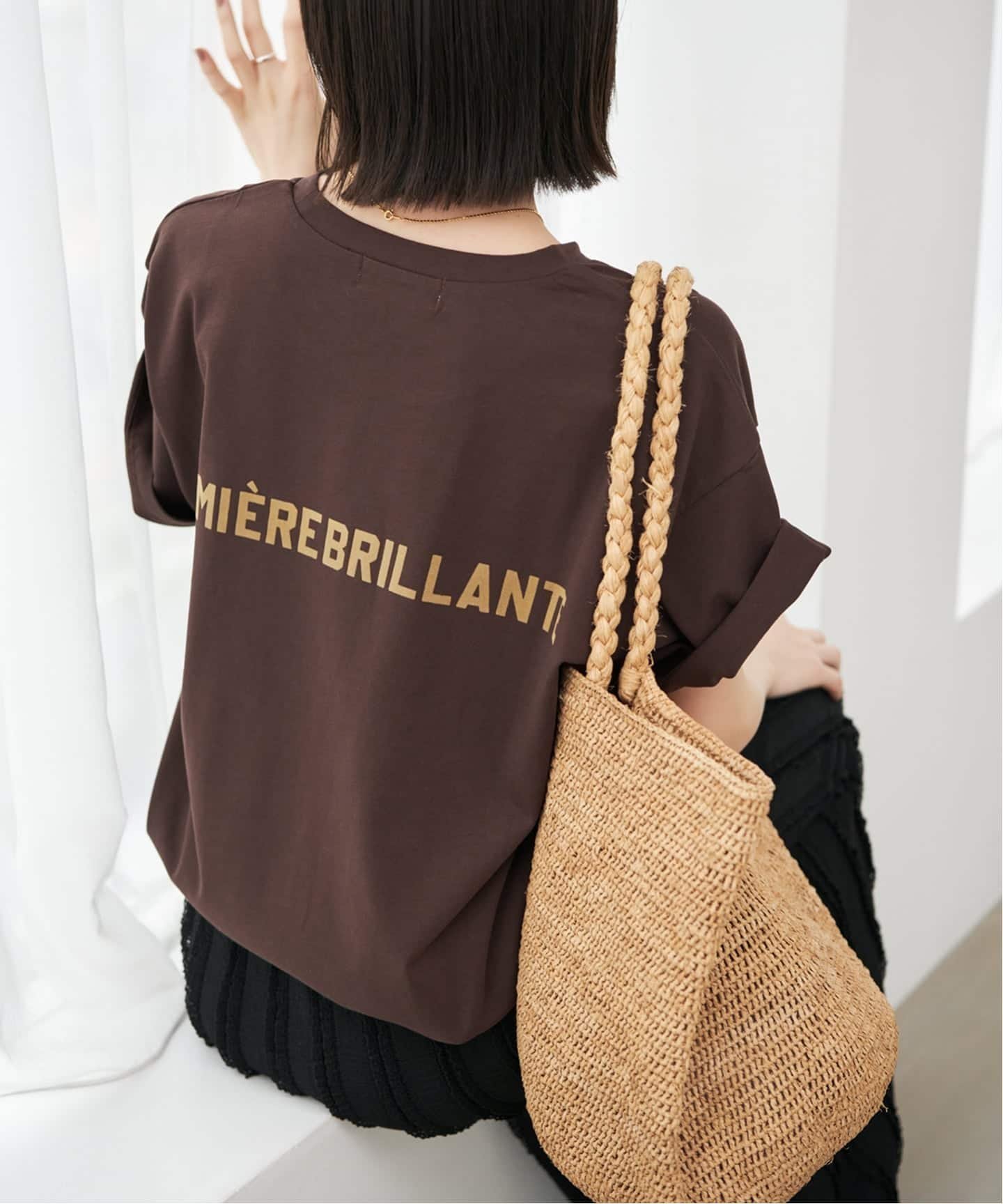 【スローブ イエナ/SLOBE IENA】の《WEB限定/追加2 》1ST ETOILE Tシャツ インテリア・キッズ・メンズ・レディースファッション・服の通販 founy(ファウニー) 　ファッション　Fashion　レディースファッション　Fashion for Women　トップス・カットソー　Cut & Sew Tops　シャツ・ブラウス・オフィスカジュアル　Elegant Blouses & Button-Ups　ロングTシャツ・Tシャツ　Longline T-Shirts & Tees　2026年　2026　2026春夏・S/S　Spring/Summer 2026 SS26　シンプル　Simple, Minimal　プリント　Print, Printed Pattern　夏　Summer　春　Spring　S/S・春夏　SS, Spring/Summer, Warm Season　ブラウン|ID: prp329100004987111 ipo3291000000037359098