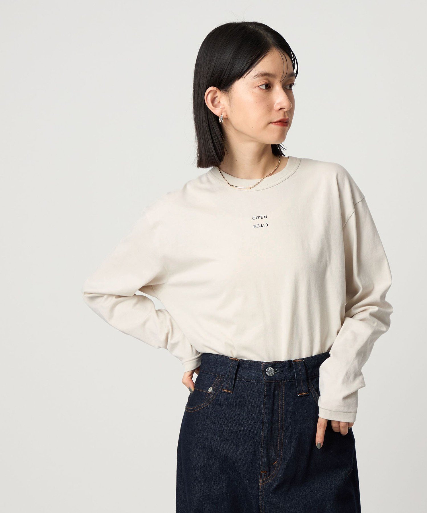 【シテン/CITEN】のロゴロンT インテリア・キッズ・メンズ・レディースファッション・服の通販 founy(ファウニー) 　ファッション　Fashion　レディースファッション　Fashion for Women　トップス・カットソー　Cut & Sew Tops　ロングTシャツ・Tシャツ　Longline T-Shirts & Tees　インナー　Innerwear　カットソー　Cut and Sewn Top　カーディガン　Cardigan, Knitwear　シンプル　Simple, Minimal　バランス　Balance, Style Balance　ビスチェ　Bustier, Corset Top　フィット　Fit, Slim Fit　ベスト　Vest, Waistcoat　ベーシック　Basic, Essential　ボックス　Boxy, Box Shape　ルーズ　Loose, Oversized　A/W・秋冬　Autumn/Winter　おすすめ　Recommended / Our Picks　LT.GRAY|ID: prp329100004987136 ipo3291000000037359310