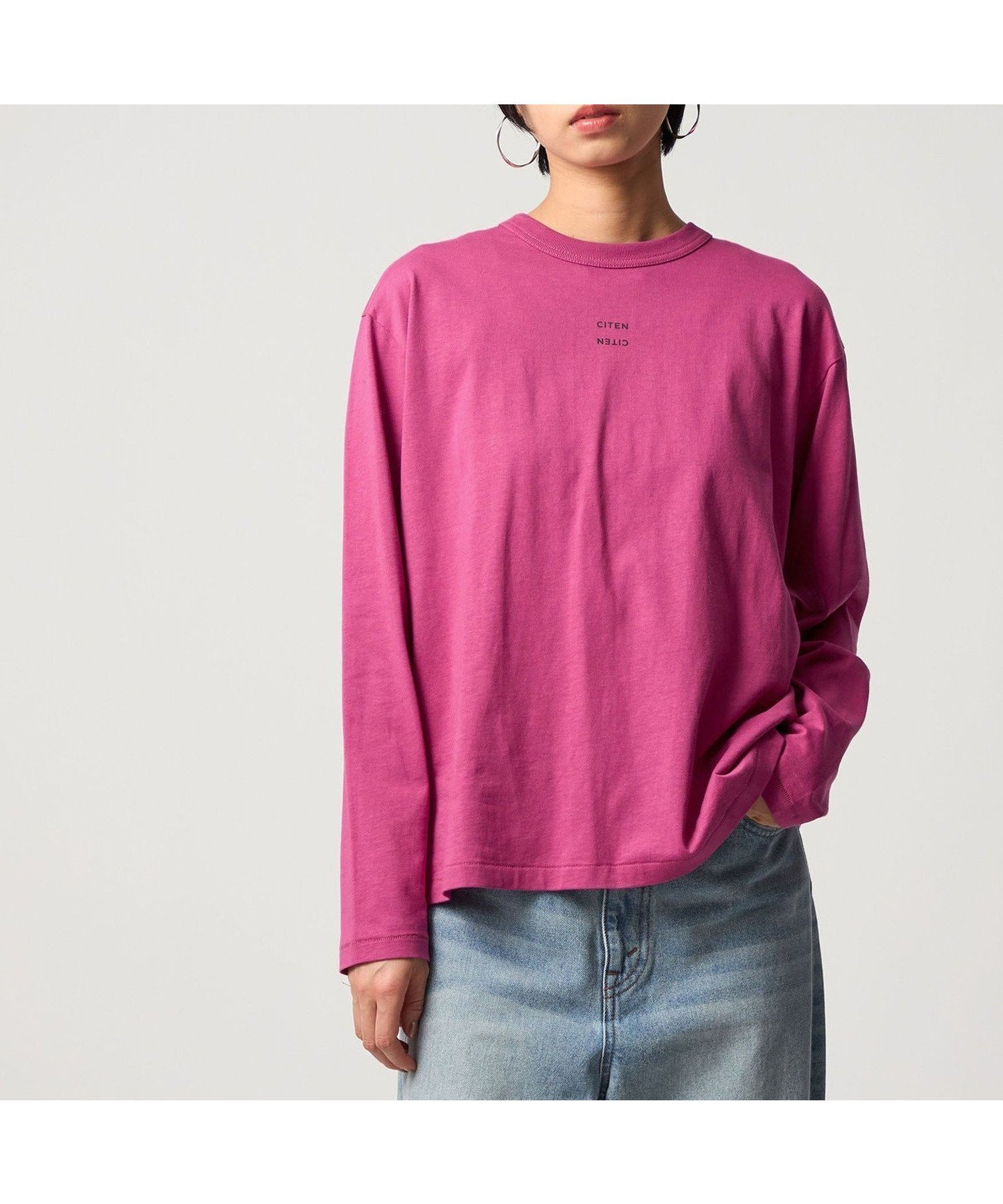 【シテン/CITEN】のロゴロンT インテリア・キッズ・メンズ・レディースファッション・服の通販 founy(ファウニー) 　ファッション　Fashion　レディースファッション　Fashion for Women　トップス・カットソー　Cut & Sew Tops　ロングTシャツ・Tシャツ　Longline T-Shirts & Tees　インナー　Innerwear　カットソー　Cut and Sewn Top　カーディガン　Cardigan, Knitwear　シンプル　Simple, Minimal　バランス　Balance, Style Balance　ビスチェ　Bustier, Corset Top　フィット　Fit, Slim Fit　ベスト　Vest, Waistcoat　ベーシック　Basic, Essential　ボックス　Boxy, Box Shape　ルーズ　Loose, Oversized　A/W・秋冬　Autumn/Winter　おすすめ　Recommended / Our Picks　WINE|ID: prp329100004987136 ipo3291000000037359314