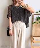 【ノアル/NOAHL】の《mayoさんコラボ》サマーニットメッシュトップス 大人の最旬トレンドファッション＆コーディネート founy(ファウニー) ファッション Fashion レディースファッション Fashion for Women トップス・カットソー Cut & Sew Tops ニット Knit Tops & Sweaters アクリル Acrylic Material コラボ Collaboration, Collab サマー Summer, Summer Style ショルダー Shoulder, Shoulder Strap ドロップ Drop Shoulder, Dropped Style ポケット Pocket, Pocket Detail メッシュ Mesh, Net Fabric 夏 Summer thumbnail ブラウン|ID: prp329100004987137 ipo3291000000037359325