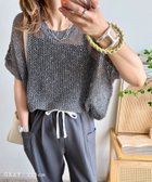 【ノアル/NOAHL】の《mayoさんコラボ》サマーニットメッシュトップス 大人の最旬トレンドファッション＆コーディネート founy(ファウニー) ファッション Fashion レディースファッション Fashion for Women トップス・カットソー Cut & Sew Tops ニット Knit Tops & Sweaters アクリル Acrylic Material コラボ Collaboration, Collab サマー Summer, Summer Style ショルダー Shoulder, Shoulder Strap ドロップ Drop Shoulder, Dropped Style ポケット Pocket, Pocket Detail メッシュ Mesh, Net Fabric 夏 Summer thumbnail グレー|ID: prp329100004987137 ipo3291000000037359326