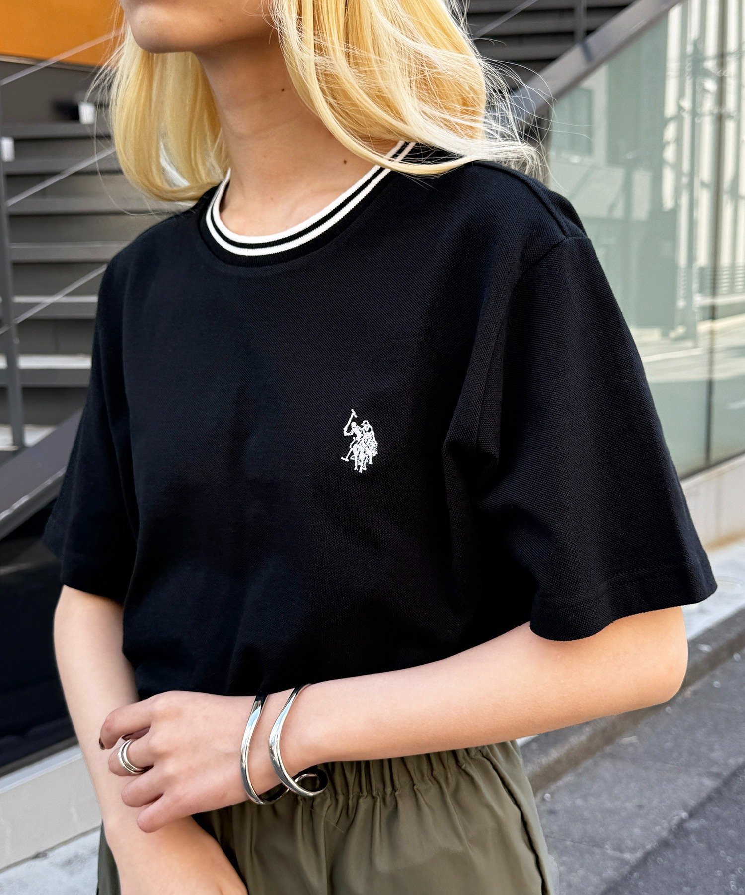 【セットアップセブン/SETUP7】のU.S. POLO ASSN./pony embroidery ティップラインTシャツ ポロ ユニセックス 25SS インテリア・キッズ・メンズ・レディースファッション・服の通販 founy(ファウニー) 　ファッション　Fashion　レディースファッション　Fashion for Women　トップス・カットソー　Cut & Sew Tops　シャツ・ブラウス・オフィスカジュアル　Elegant Blouses & Button-Ups　ロングTシャツ・Tシャツ　Longline T-Shirts & Tees　アクセサリー　Fashion Accessories　イタリア　Italy　カーゴパンツ　Cargo Pants, Utility Pants　クラシカル　Classical, Vintage-Inspired　コレクション　Collection, Seasonal Line　シンプル　Simple, Minimal　ジャケット　Jacket, Outerwear　スニーカー　Sneakers, Trainers　スラックス　Slacks, Dress Pants　セットアップ　Set-Up, Coordinated Outfit　デニム　Denim, Jeans Material　トレンド　Trend, Trending Now　定番　Standard, Basic Item　プリーツ　Pleats, Pleated　メンズ　Men's, Menswear　リラックス　Relax, Relaxed Fit　ロング　Long, Long-Length　再入荷　Restock / Back in Stock　おすすめ　Recommended / Our Picks　2025年　2025　2025春夏・S/S　Spring/Summer 2025 SS25　BLK|ID: prp329100004987144 ipo3291000000037359394