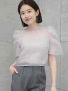 【アニュアンス/anuans】のフォルムシアーブラウス 大人の最旬トレンドファッション＆コーディネート founy(ファウニー) ファッション Fashion レディースファッション Fashion for Women トップス・カットソー Cut & Sew Tops シャツ・ブラウス・オフィスカジュアル Elegant Blouses & Button-Ups インナー Innerwear インナーキャミ Inner Camisole エアリー Airy Texture オーガンジー Organza Fabric キャミソール Camisole, Spaghetti Strap Top クロップド Cropped, Short Length シアー Sheer, See-Through シンプル Simple, Minimal スリーブ Sleeve, Long Sleeve / Short Sleeve バランス Balance, Style Balance フェミニン Feminine, Girly フォルム Silhouette, Form ボトム Bottoms, Lower Wear おすすめ Recommended / Our Picks thumbnail LIGTH GREY|ID: prp329100004987147 ipo3291000000037359430