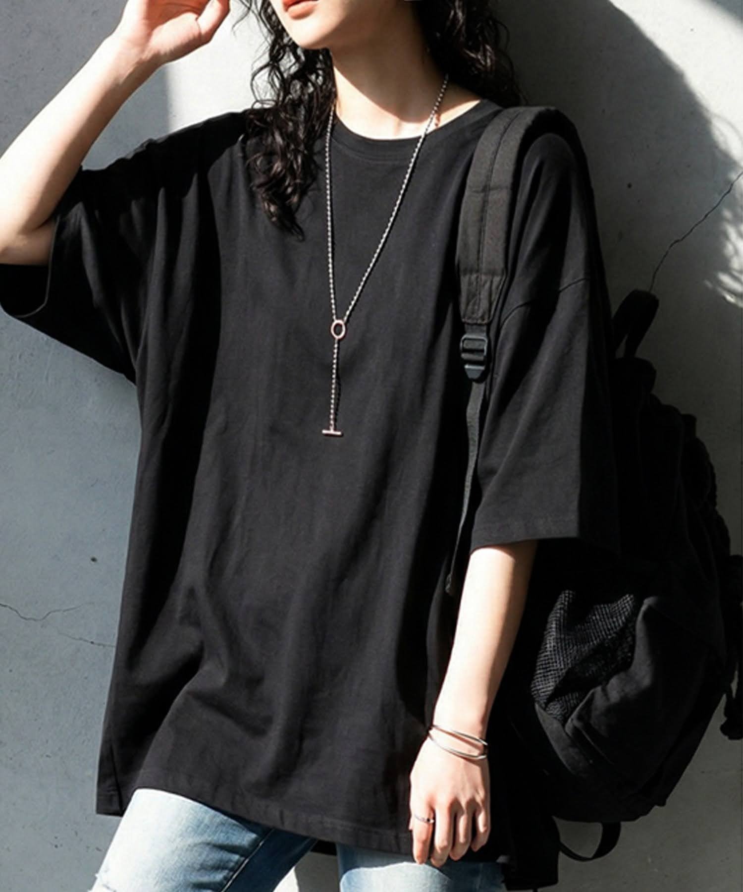 【アンティカ/antiqua】のantiqua 汗染み防止 五分袖 Tシャツ レディース メンズ ユニセックス ZA-00302 インテリア・キッズ・メンズ・レディースファッション・服の通販 founy(ファウニー) 　ファッション　Fashion　レディースファッション　Fashion for Women　トップス・カットソー　Cut & Sew Tops　シャツ・ブラウス・オフィスカジュアル　Elegant Blouses & Button-Ups　ロングTシャツ・Tシャツ　Longline T-Shirts & Tees　アンティーク　Antique-Inspired　春　Spring　シンプル　Simple, Minimal　バランス　Balance, Style Balance　フォルム　Silhouette, Form　ボトム　Bottoms, Lower Wear　メンズ　Men's, Menswear　無地　Plain, Solid Color　リラックス　Relax, Relaxed Fit　ルーズ　Loose, Oversized　ワイド　Wide, Wide Fit　ワーク　Workwear, Utility Style　夏　Summer　旅行　Travel　ビジネス 仕事 通勤　Business / Work / Commuting　05 ブラック|ID: prp329100004987158 ipo3291000000037359496