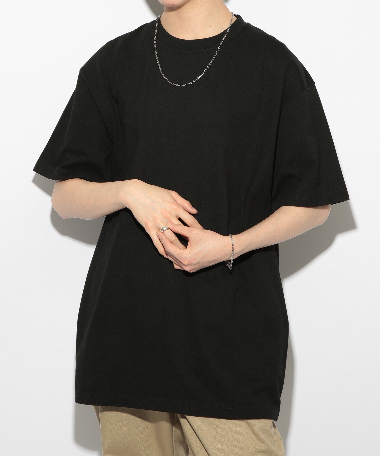 【セットアップセブン/SETUP7】のPrintstar/7.4オンス スーパーヘビーTシャツ 00148 インテリア・キッズ・メンズ・レディースファッション・服の通販 founy(ファウニー) 　ファッション　Fashion　レディースファッション　Fashion for Women　トップス・カットソー　Cut & Sew Tops　シャツ・ブラウス・オフィスカジュアル　Elegant Blouses & Button-Ups　ロングTシャツ・Tシャツ　Longline T-Shirts & Tees　BLK|ID: prp329100004987159 ipo3291000000037359506
