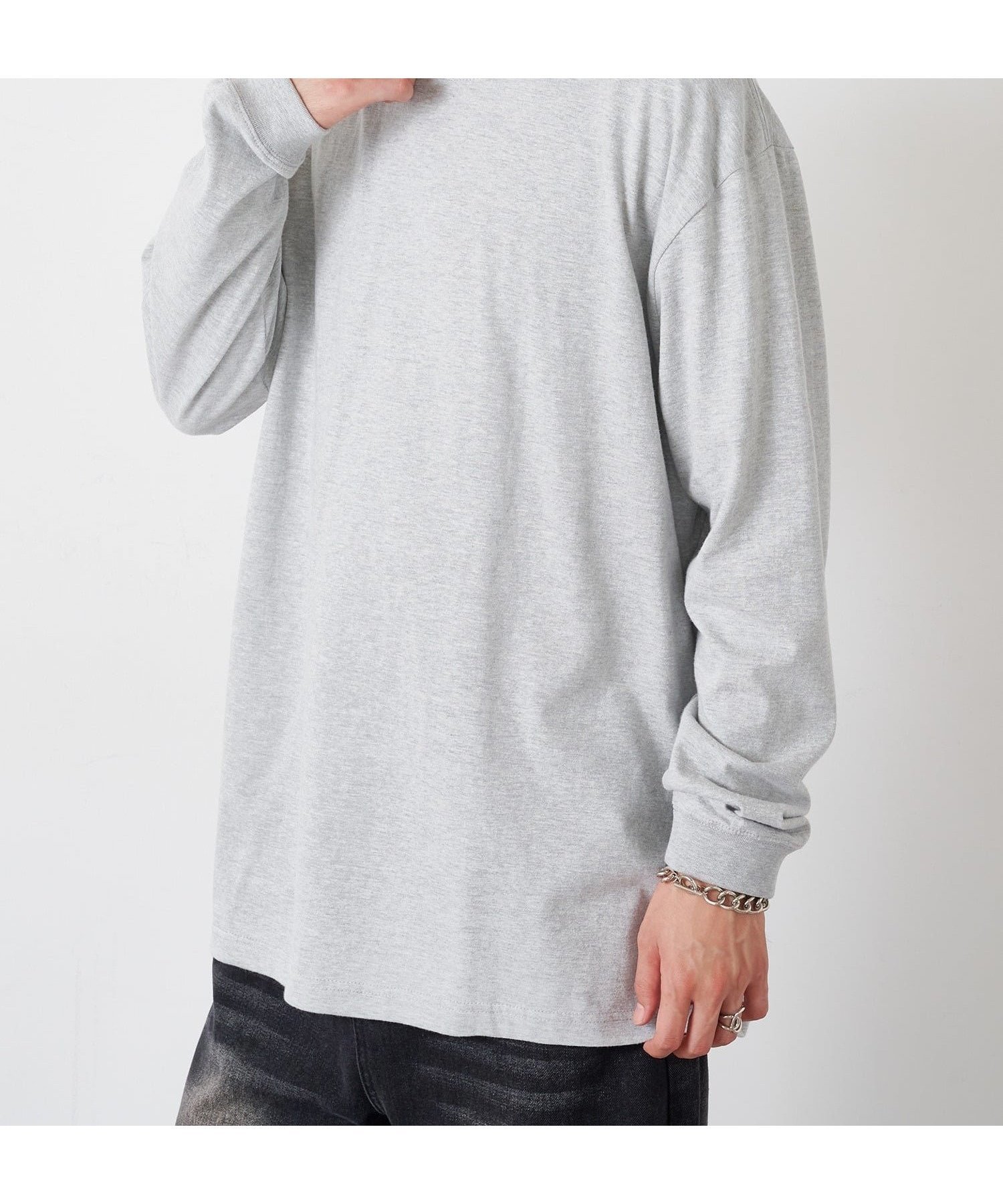 【セットアップセブン/SETUP7】のUnited Athle/プレミアム コットン リブロングスリーブTシャツ ロンT 5011 インテリア・キッズ・メンズ・レディースファッション・服の通販 founy(ファウニー) 　ファッション　Fashion　レディースファッション　Fashion for Women　トップス・カットソー　Cut & Sew Tops　シャツ・ブラウス・オフィスカジュアル　Elegant Blouses & Button-Ups　ロングTシャツ・Tシャツ　Longline T-Shirts & Tees　アンダー　Underwear Essentials　インナー　Innerwear　厚底　Platform Shoes　カットソー　Cut and Sewn Top　カーゴパンツ　Cargo Pants, Utility Pants　サングラス　Sunglasses, Shades　シューズ　Shoes, Footwear　シンプル　Simple, Minimal　ジャケット　Jacket, Outerwear　スウェット / スエット　Sweatshirt, Sweatwear　スニーカー　Sneakers, Trainers　スポーツ　Sports, Activewear　セットアップ　Set-Up, Coordinated Outfit　デニム　Denim, Jeans Material　トレンド　Trend, Trending Now　定番　Standard, Basic Item　人気　Popular, Best Seller　長袖　Long Sleeve, Full Sleeve　ハーフ　Half, Half-Length　ビスチェ　Bustier, Corset Top　ビッグ　Big, Oversized　プレミアム　Premium, High-End　ベスト　Vest, Waistcoat　ベーシック　Basic, Essential　ポロシャツ　Polo Shirt, Collared Tee　GRY|ID: prp329100004987160 ipo3291000000037359514