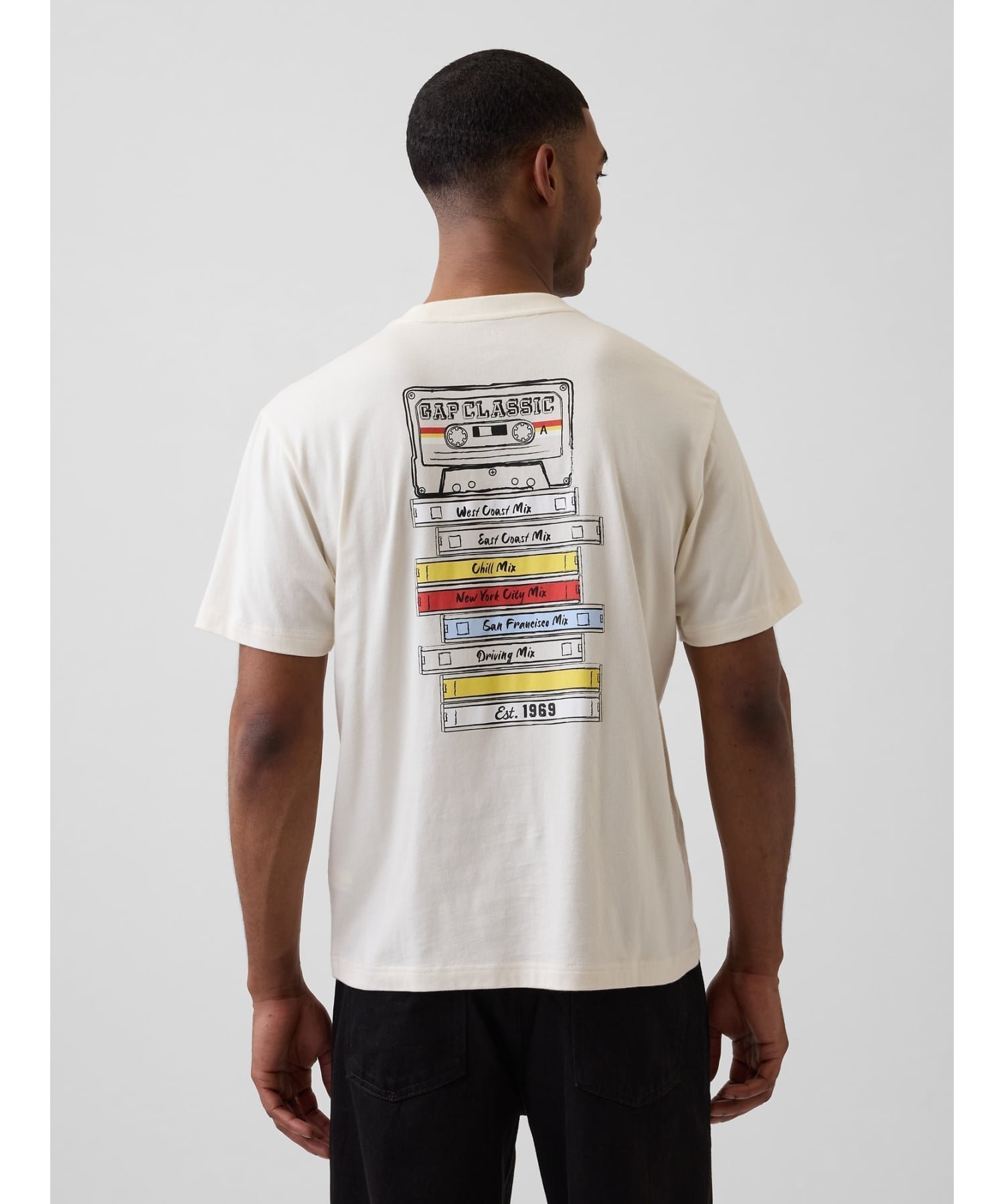 【ギャップ/GAP】のエブリディ ソフト リラックスフィット グラフィックTシャツ インテリア・キッズ・メンズ・レディースファッション・服の通販 founy(ファウニー) 　ファッション　Fashion　レディースファッション　Fashion for Women　トップス・カットソー　Cut & Sew Tops　シャツ・ブラウス・オフィスカジュアル　Elegant Blouses & Button-Ups　ロングTシャツ・Tシャツ　Longline T-Shirts & Tees　グラフィック　Graphic, Graphic Design　ショルダー　Shoulder, Shoulder Strap　ストレート　Straight, Straight Cut　ドロップ　Drop Shoulder, Dropped Style　フィット　Fit, Slim Fit　フロント　Front, Front Design　リラックス　Relax, Relaxed Fit　半袖　Short Sleeve, Half Sleeve　IVORY_FROST|ID: prp329100004987162 ipo3291000000037359536