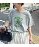 【ディスコート/Discoat】の【Enlude】アニマルカレッジロゴTシャツ《ユニセックス》 大人の最旬トレンドファッション＆コーディネート founy(ファウニー) ファッション Fashion レディースファッション Fashion for Women トップス・カットソー Cut & Sew Tops シャツ・ブラウス・オフィスカジュアル Elegant Blouses & Button-Ups ロングTシャツ・Tシャツ Longline T-Shirts & Tees 2026年 2026 2026春夏・S/S Spring/Summer 2026 SS26 thumbnail ライトグレー|ID: prp329100004987170 ipo3291000000037359576