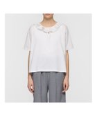 【マーコート/MARcourt】のmizuiro ind フリルカラースキッパーTシャツ 大人の最旬トレンドファッション＆コーディネート founy(ファウニー) ファッション Fashion レディースファッション Fashion for Women トップス・カットソー Cut & Sew Tops シャツ・ブラウス・オフィスカジュアル Elegant Blouses & Button-Ups ロングTシャツ・Tシャツ Longline T-Shirts & Tees カットソー Cut and Sewn Top シルケット Silket, Silky Cotton シンプル Simple, Minimal スキッパー Skipper, Open Collar フリル Frill, Ruffle ポケット Pocket, Pocket Detail 無地 Plain, Solid Color thumbnail オフホワイト|ID: prp329100004987171 ipo3291000000037359578