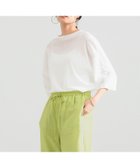 【デミルクス ビームス/Demi-Luxe BEAMS】のコットン チュール オーバー Tシャツ 大人の最旬トレンドファッション＆コーディネート founy(ファウニー) ファッション Fashion レディースファッション Fashion for Women トップス・カットソー Cut & Sew Tops シャツ・ブラウス・オフィスカジュアル Elegant Blouses & Button-Ups ロングTシャツ・Tシャツ Longline T-Shirts & Tees インナー Innerwear コンパクト Compact, Small Size ストレッチ Stretch, Stretchy Fabric スマート Smart, Elegant チュール Tulip, Tulip Motif リラックス Relax, Relaxed Fit エレガント 上品 Elegant thumbnail WHITE|ID: prp329100004987172 ipo3291000000037359585