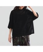【デミルクス ビームス/Demi-Luxe BEAMS】のコットン チュール オーバー Tシャツ 大人の最旬トレンドファッション＆コーディネート founy(ファウニー) ファッション Fashion レディースファッション Fashion for Women トップス・カットソー Cut & Sew Tops シャツ・ブラウス・オフィスカジュアル Elegant Blouses & Button-Ups ロングTシャツ・Tシャツ Longline T-Shirts & Tees インナー Innerwear コンパクト Compact, Small Size ストレッチ Stretch, Stretchy Fabric スマート Smart, Elegant チュール Tulip, Tulip Motif リラックス Relax, Relaxed Fit エレガント 上品 Elegant thumbnail BLACK|ID: prp329100004987172 ipo3291000000037359586