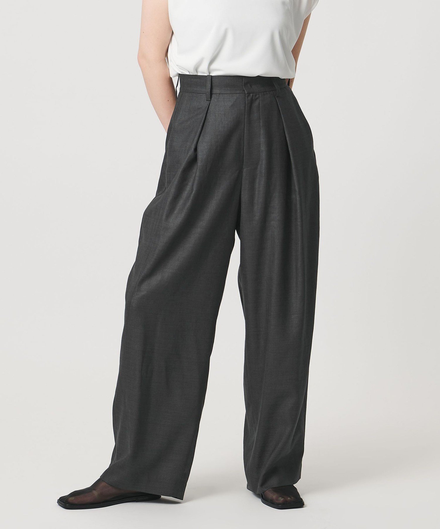 【ビューティ&ユース ユナイテッドアローズ/BEAUTY&YOUTH / UNITED ARROWS】のMARW UNITED ARROWS タック テーパード パンツ UVカット・接触冷感 大人の最旬トレンドファッション＆コーディネート founy(ファウニー) 　ファッション　Fashion　レディースファッション　Fashion for Women　パンツ　Pants & Trousers　セットアップ　Set-Up, Coordinated Outfit　テーパード　Tapered, Tapered Pants　人気　Popular, Best Seller　ポケット　Pocket, Pocket Detail　夏　Summer　ビジネス 仕事 通勤　Business / Work / Commuting　 other-1|ID: prp329100004987176 ipo3291000000037359607