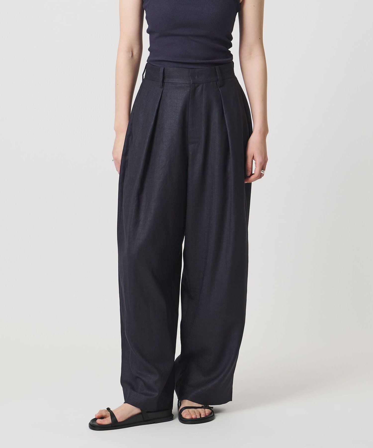 【ビューティ&ユース ユナイテッドアローズ/BEAUTY&YOUTH / UNITED ARROWS】のMARW UNITED ARROWS タック テーパード パンツ UVカット・接触冷感 インテリア・キッズ・メンズ・レディースファッション・服の通販 founy(ファウニー) 　ファッション　Fashion　レディースファッション　Fashion for Women　パンツ　Pants & Trousers　セットアップ　Set-Up, Coordinated Outfit　テーパード　Tapered, Tapered Pants　人気　Popular, Best Seller　ポケット　Pocket, Pocket Detail　夏　Summer　ビジネス 仕事 通勤　Business / Work / Commuting　NAVY|ID: prp329100004987176 ipo3291000000037359610