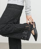 【バブ ブージュルード/Bab Bou Jeloud】のクロシェパンツ 大人の最旬トレンドファッション＆コーディネート founy(ファウニー) ファッション Fashion レディースファッション Fashion for Women パンツ Pants & Trousers カーディガン Cardigan, Knitwear クロシェ Crochet, Knitted Lace シンプル Simple, Minimal ストレッチ Stretch, Stretchy Fabric スマート Smart, Elegant チェック Check, Plaid, Tartan ベーシック Basic, Essential モチーフ Motif, Design Theme リラックス Relax, Relaxed Fit 再入荷 Restock / Back in Stock thumbnail BLACK|ID: prp329100004987182 ipo3291000000037359660