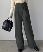 【ジュノア/JUNOAH】のcallautia 薄手ラップリボンスラックスパンツ(裏地無し) 大人の最旬トレンドファッション＆コーディネート founy(ファウニー) ファッション Fashion レディースファッション Fashion for Women パンツ Pants & Trousers thumbnail チャコール|ID: prp329100004987189 ipo3291000000037359695