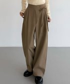 【ジュノア/JUNOAH】のcallautia 薄手ラップリボンスラックスパンツ(裏地無し) 大人の最旬トレンドファッション＆コーディネート founy(ファウニー) ファッション Fashion レディースファッション Fashion for Women パンツ Pants & Trousers thumbnail ダークベージュ|ID: prp329100004987189 ipo3291000000037359696
