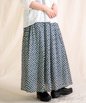 【ドミンゴ/DOMINGO】のインドプリント(チェック) フロンセスカート 大人の最旬トレンドファッション＆コーディネート founy(ファウニー) ファッション Fashion レディースファッション Fashion for Women スカート Skirts インド Indian Textile エアリー Airy Texture ギャザー Gathered, Ruffled シアー Sheer, See-Through シンプル Simple, Minimal チェック Check, Plaid, Tartan 人気 Popular, Best Seller プリント Print, Printed Pattern ポケット Pocket, Pocket Detail 無地 Plain, Solid Color リラックス Relax, Relaxed Fit ロング Long, Long-Length 夏 Summer 旅行 Travel |ID:prp329100004987193