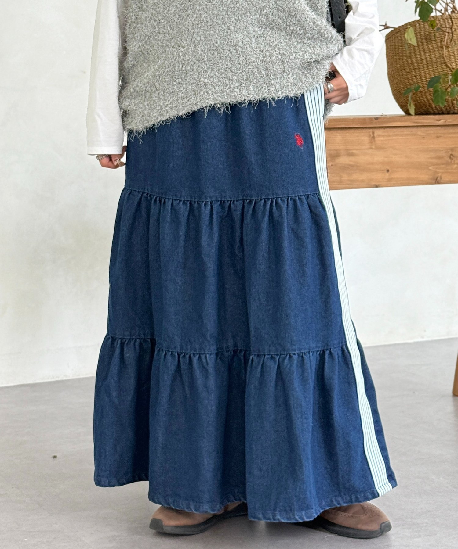 【シーピーシーエム/CPCM】の【U.S. POLO ASSN. 】ティアードスカート インテリア・キッズ・メンズ・レディースファッション・服の通販 founy(ファウニー) 　ファッション　Fashion　レディースファッション　Fashion for Women　スカート　Skirts　ティアードスカート　Tiered Skirts　イタリア　Italy　秋　Autumn　腕時計　Wristwatch　コレクション　Collection, Seasonal Line　ジャケット　Jacket, Outerwear　スニーカー　Sneakers, Trainers　ティアードスカート　Tiered Skirt, Flounced Skirt　デニム　Denim, Jeans Material　メンズ　Men's, Menswear　楽ちん　Easy Fit, Comfortable　おすすめ　Recommended / Our Picks　ブルーその他2|ID: prp329100004987194 ipo3291000000037359756