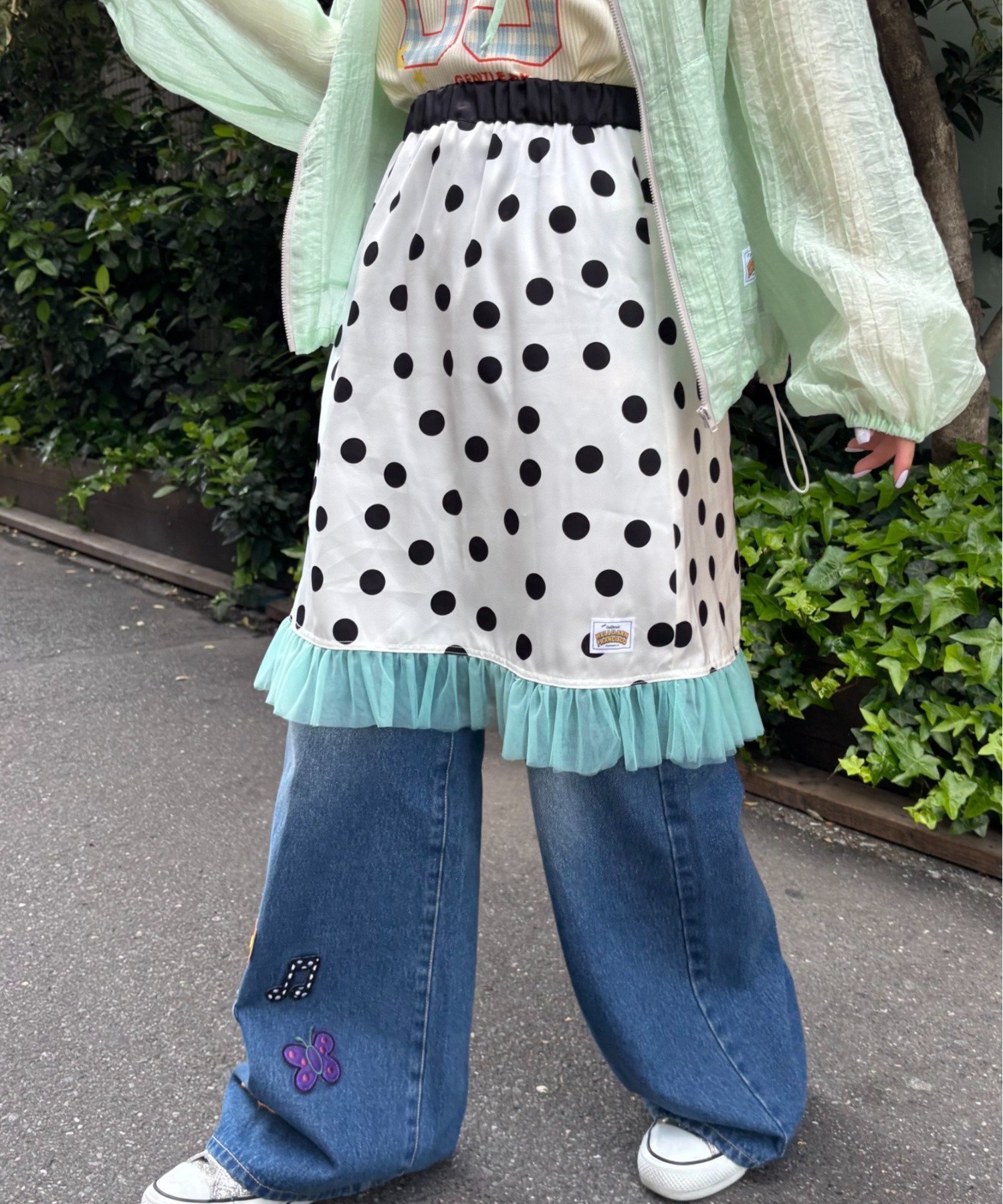 【チャオパニックティピー/CIAOPANIC TYPY】の【HELLO.SANFRANCISCO】サテンドットチュールミドルスカート 大人の最旬トレンドファッション＆コーディネート founy(ファウニー) 　ファッション　Fashion　レディースファッション　Fashion for Women　スカート　Skirts　トレンド　Trend, Trending Now　ドット　Polka Dot, Dot Pattern　バランス　Balance, Style Balance　フリル　Frill, Ruffle　リラックス　Relax, Relaxed Fit　おすすめ　Recommended / Our Picks　 other-1|ID: prp329100004987227 ipo3291000000037359863