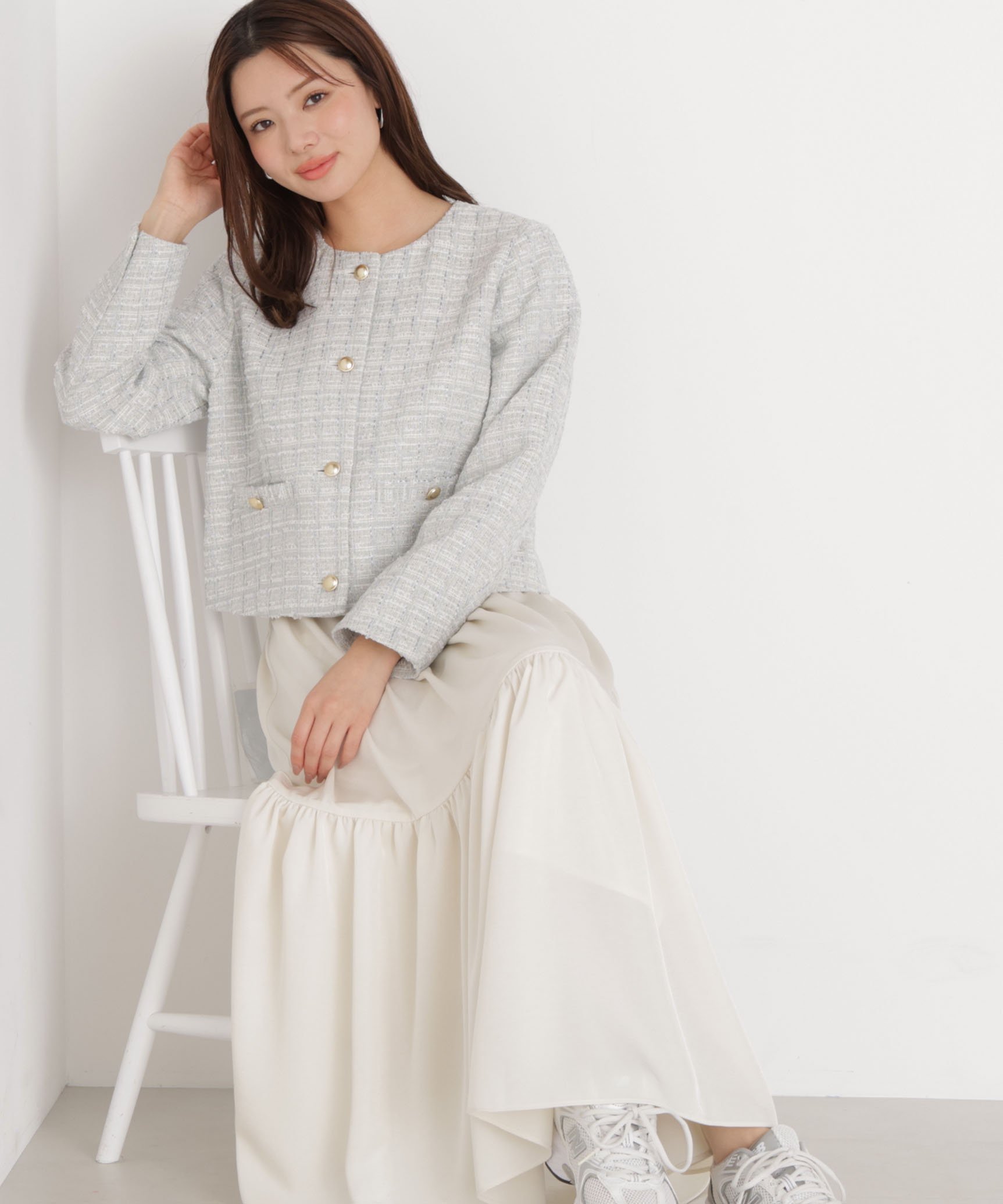 【プロポーション ボディドレッシング/PROPORTION BODY DRESSING】のニュアンスサテンティアードスカート 26SS インテリア・キッズ・メンズ・レディースファッション・服の通販 founy(ファウニー) 　ファッション　Fashion　レディースファッション　Fashion for Women　スカート　Skirts　ティアードスカート　Tiered Skirts　2026年　2026　2026春夏・S/S　Spring/Summer 2026 SS26　サテン　Satin, Glossy Fabric　シンプル　Simple, Minimal　ティアードスカート　Tiered Skirt, Flounced Skirt　エレガント 上品　Elegant　エクリュ1|ID: prp329100004987232 ipo3291000000037359883