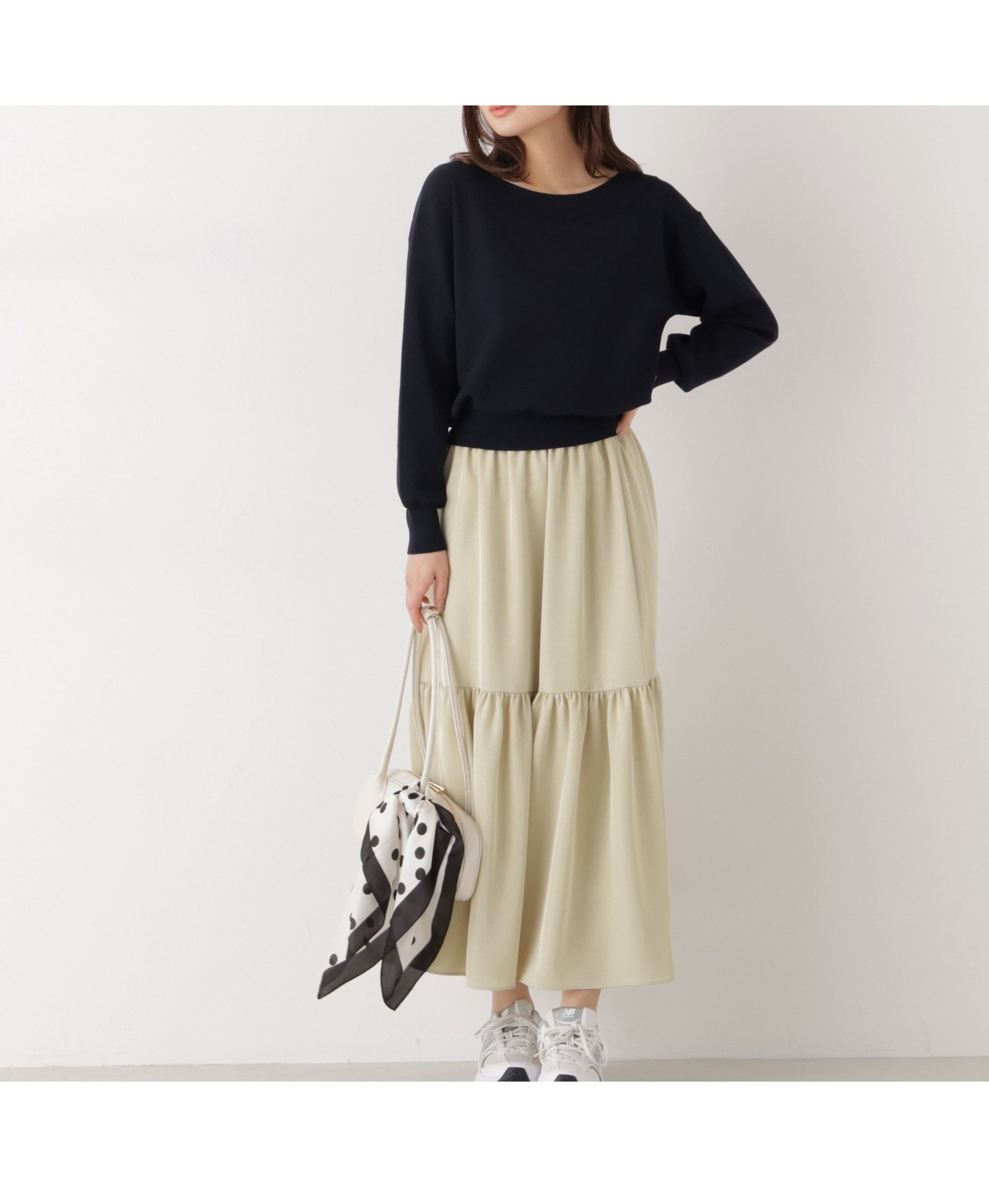 【プロポーション ボディドレッシング/PROPORTION BODY DRESSING】のニュアンスサテンティアードスカート 26SS インテリア・キッズ・メンズ・レディースファッション・服の通販 founy(ファウニー) 　ファッション　Fashion　レディースファッション　Fashion for Women　スカート　Skirts　ティアードスカート　Tiered Skirts　2026年　2026　2026春夏・S/S　Spring/Summer 2026 SS26　サテン　Satin, Glossy Fabric　シンプル　Simple, Minimal　ティアードスカート　Tiered Skirt, Flounced Skirt　エレガント 上品　Elegant　イエロー|ID: prp329100004987232 ipo3291000000037359884
