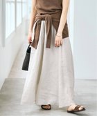 【スピック&スパン/Spick & Span】の《セットアップ可》ラミーブレンドギャザーフレアスカート 大人の最旬トレンドファッション＆コーディネート founy(ファウニー) ファッション Fashion レディースファッション Fashion for Women セットアップ Matching Sets スカート・ミニ/ミディ/マキシ Skirts / Mini, Midi & Maxi Skirts スカート Skirts Aライン・フレアスカート A-Line & Flared Skirts おすすめ Recommended / Our Picks ギャザー Gathered, Ruffled セットアップ Set-Up, Coordinated Outfit thumbnail ベージュ A|ID: prp329100004987234 ipo3291000000037359896