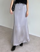 【リエディ/Re:EDIT】のサテンナロースカート 大人の最旬トレンドファッション＆コーディネート founy(ファウニー) ファッション Fashion レディースファッション Fashion for Women スカート Skirts なめらか Smooth, Silky Texture オケージョン Occasion Wear コンパクト Compact, Small Size サテン Satin, Glossy Fabric スニーカー Sneakers, Trainers セレモニー Ceremony バランス Balance, Style Balance フェミニン Feminine, Girly エレガント 上品 Elegant thumbnail グレー|ID: prp329100004987242 ipo3291000000037359926