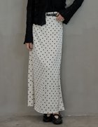【リエディ/Re:EDIT】のサテンナロースカート 大人の最旬トレンドファッション＆コーディネート founy(ファウニー) ファッション Fashion レディースファッション Fashion for Women スカート Skirts なめらか Smooth, Silky Texture オケージョン Occasion Wear コンパクト Compact, Small Size サテン Satin, Glossy Fabric スニーカー Sneakers, Trainers セレモニー Ceremony バランス Balance, Style Balance フェミニン Feminine, Girly エレガント 上品 Elegant thumbnail ドットホワイト|ID: prp329100004987242 ipo3291000000037359930