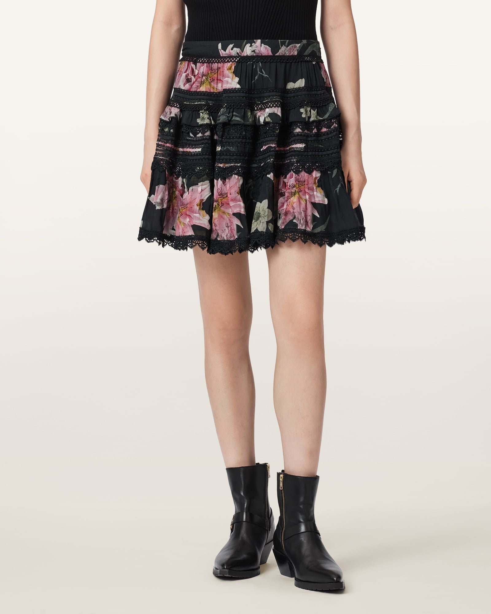 【オールセインツ/ALLSAINTS】のZORA SKIRT インテリア・キッズ・メンズ・レディースファッション・服の通販 founy(ファウニー) 　ファッション　Fashion　レディースファッション　Fashion for Women　スカート　Skirts　CRYSTAL BLACK|ID: prp329100004987245 ipo3291000000037359938