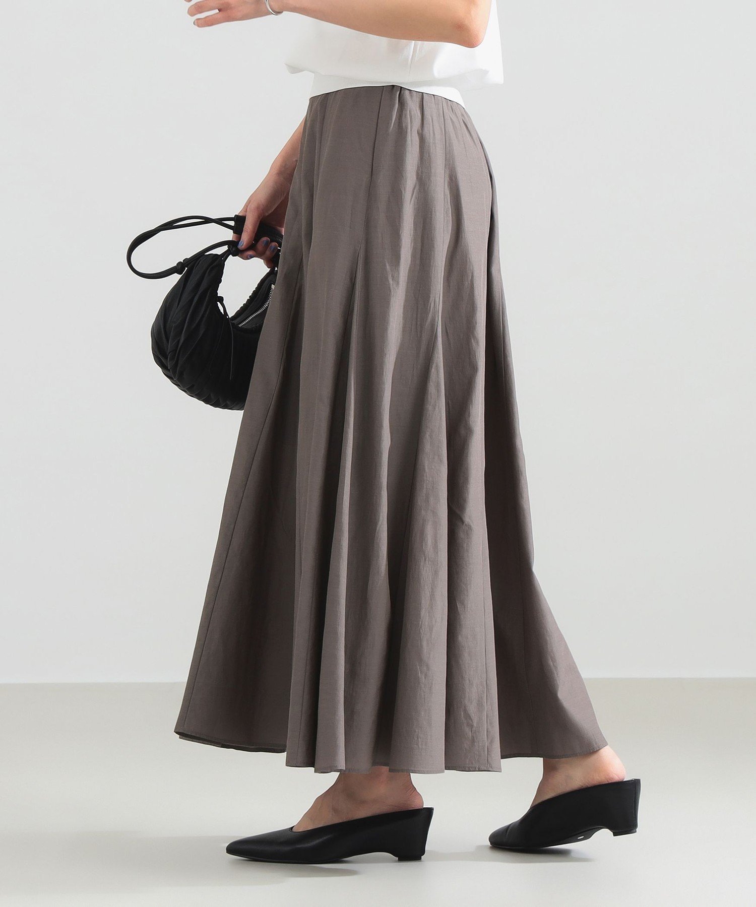 【デミルクス ビームス/Demi-Luxe BEAMS】のコットン アセテート フレアスカート インテリア・キッズ・メンズ・レディースファッション・服の通販 founy(ファウニー) 　ファッション　Fashion　レディースファッション　Fashion for Women　スカート　Skirts　Aライン・フレアスカート　A-Line & Flared Skirts　カットソー　Cut and Sewn Top　フレア　Flare, Flared　リラックス　Relax, Relaxed Fit　おすすめ　Recommended / Our Picks　MOCHA|ID: prp329100004987258 ipo3291000000037359985