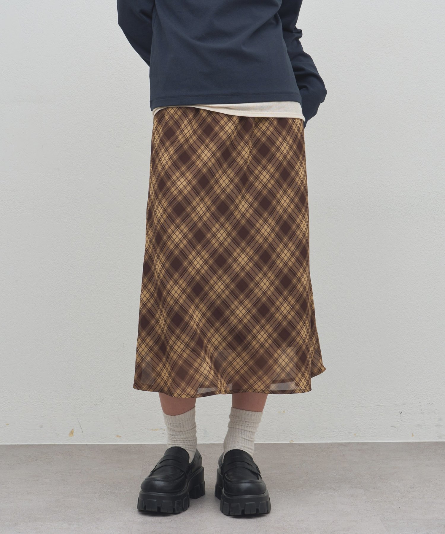 【ディスコート/Discoat】の【umm.】柄アソートスカート インテリア・キッズ・メンズ・レディースファッション・服の通販 founy(ファウニー) 　ファッション　Fashion　レディースファッション　Fashion for Women　スカート　Skirts　2026年　2026　2026春夏・S/S　Spring/Summer 2026 SS26　おすすめ　Recommended / Our Picks　コンパクト　Compact, Small Size　シアー　Sheer, See-Through　ジャケット　Jacket, Outerwear　チェック　Check, Plaid, Tartan　デニム　Denim, Jeans Material　ミドル　Middle Length, Mid Height　ロング　Long, Long-Length　ブラウン|ID: prp329100004987263 ipo3291000000037360002