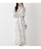 【プロポーション ボディドレッシング/PROPORTION BODY DRESSING】の花柄プリントギャザーワンピース 大人の最旬トレンドファッション＆コーディネート founy(ファウニー) ファッション Fashion レディースファッション Fashion for Women ワンピース Dresses ギャザー Gathered, Ruffled シフォン Chiffon, Lightweight Fabric ジョーゼット Georgette, Semi-Sheer Fabric スリーブ Sleeve, Long Sleeve / Short Sleeve パイピング Piping, Trim Design プリント Print, Printed Pattern エレガント 上品 Elegant 春 Spring 無地 Plain, Solid Color thumbnail ブルー|ID: prp329100004987290 ipo3291000000037360095